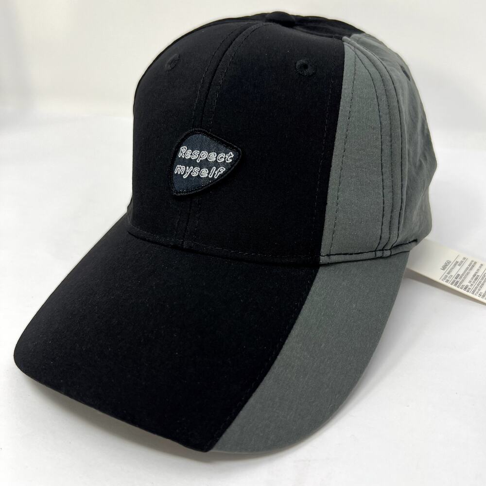 Miniso Life Baseball Hat Men's Black Gray Polyester Adjustable Backstrap NEW